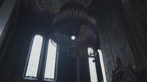 Novembre 2020 Kiev Ukraine Cathédrale Vladimirskiy Intérieur Temple Orthodoxe Intérieur — Video