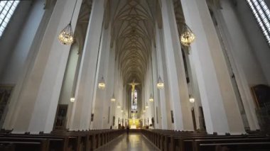  Münih. Almanya. Detalles del interior de la catedral de Münih. Munchen Frauenkirche. Sevgili Leydimizin katedrali. Altstadt 'ta. Deutchland 'de. Bayern. Din ve Katolik cemaati. 