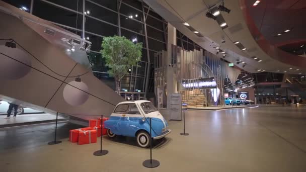 December 2022 Munich Germany Interior Bmw Welt Multifunctional Exhibition Center — Video Stock