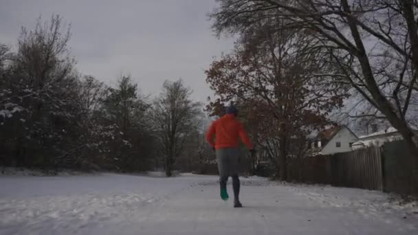 Topic Right Equipment Footwear Winter Training Outdoors Runner Slides Slippery — Αρχείο Βίντεο