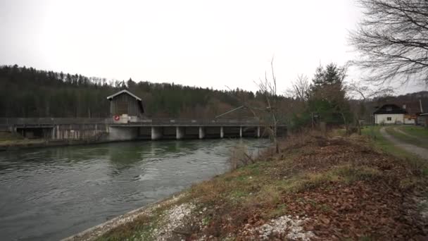 Fish Ladder Baierbrunn Hydroelectric Power Plant Fish Ladder Dam Isar — Wideo stockowe