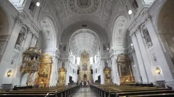 Niemcy Monachium Święty Michael Kirche Religia Tematyczna Wiara Katolicka Europie — Wideo stockowe