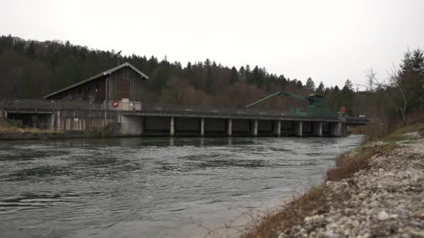 Fish Ladder Baierbrunn Hydroelectric Power Plant Fish Ladder Dam Isar — kuvapankkivideo