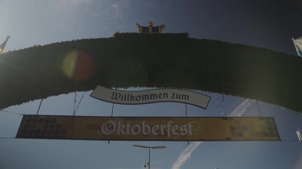 Munich Allemagne Entrée Principale Festival Bière Oktoberfest Par Une Journée — Video