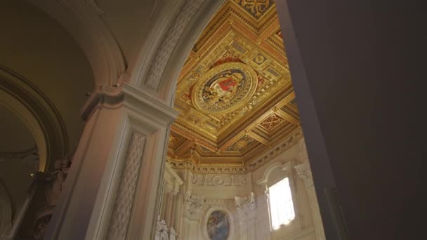 October 2023 Rome Italy Basilica San Giovanni Laterano Interior View — Stock Video