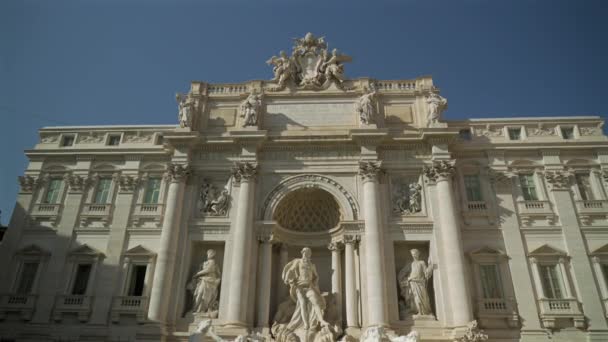 Října2023 Řím Itálie Fontána Trevi Obklopená Stovkami Poutníků Dav Turistů — Stock video