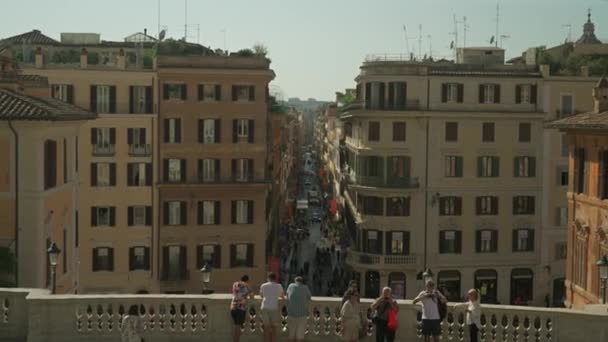 Οκτωβρίου 2023 Ρώμη Ιταλία Άποψη Της Piazza Spagna Ρώμη Ιταλία — Αρχείο Βίντεο