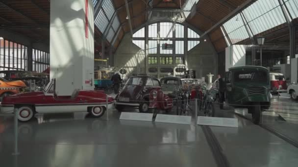 뮌헨이요 독일이요 도이체스 박물관 Deutsches Museum 박물관에 역사적으로 알려진 차량의 — 비디오