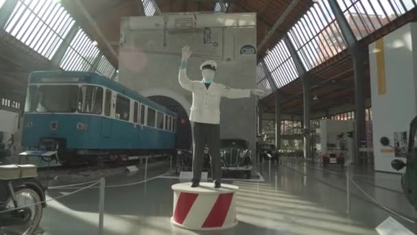 Мюнхен Німеччина Музей Німецьких Художників Колекція Історично Відомих Транспортних Засобів — стокове відео
