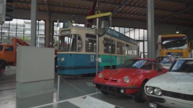 20 Kasım 2022. Münih. Almanya. Verkehrszentrum Deutsches Müzesi. Tarihte bilinen koleksiyon ve araçlar Münih taşımacılık müzesine. Müze kategorisi: Trafik ve teknoloji. 