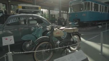 20 Kasım 2022. Münih. Almanya. Verkehrszentrum Deutsches Müzesi. Tarihte bilinen koleksiyon ve araçlar Münih taşımacılık müzesine. Müze kategorisi: Trafik ve teknoloji. 