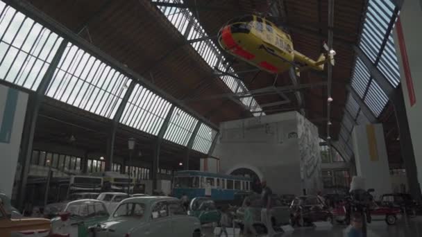 Kasım 2022 Münih Almanya Verkehrszentrum Deutsches Müzesi Tarihte Bilinen Koleksiyon — Stok video