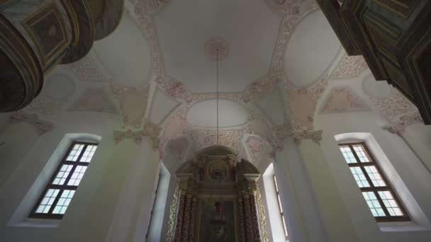 Maio 2023 Alemanha Baviera Weltberuhmte Wallfahrtskirche Konigssee Innenbereich Kirche Bartholomae — Vídeo de Stock