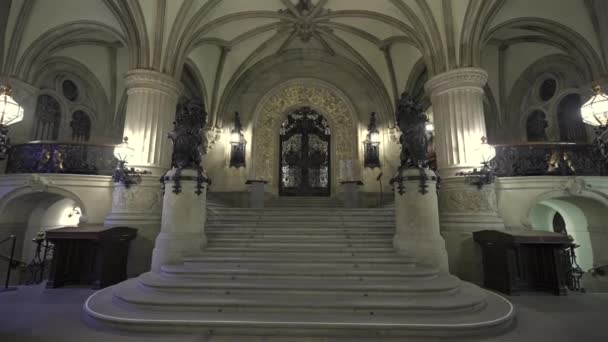 Αμβούργο Γερμανία Μέσα Στο Rathaus Δημαρχείο Αμβούργο Deutschland Εσωτερικό Κτιρίου — Αρχείο Βίντεο
