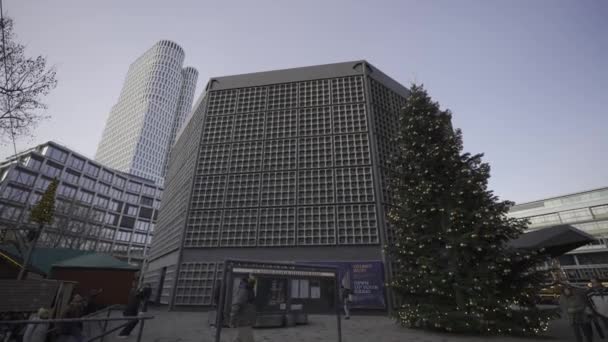 December 2023 Berlin Tyskland Evangelische Kaiser Wilhelm Gedachtniskirche Der Weihnachtszeit — Stockvideo