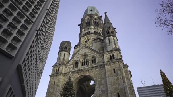 Aralık 2023 Berlin Almanya Geber Evangelische Kaiser Wilhelm Gedachtniskirche Der — Stok video