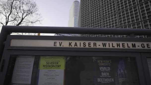 Aralık 2023 Berlin Almanya Geber Evangelische Kaiser Wilhelm Gedachtniskirche Der — Stok video