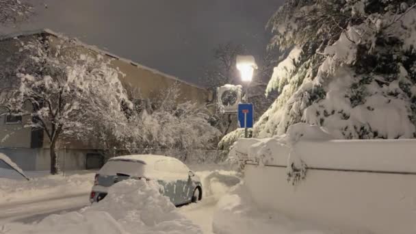 December 2023 Munich Germany Has Been Hit Heaviest Snowfall 2006 — Stock Video