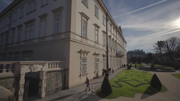 Δεκεμβρίου 2022 Salzubrg Αυστρία Mirabell Palace Gardens Την Ηλιόλουστη Ανοιξιάτικη — Αρχείο Βίντεο