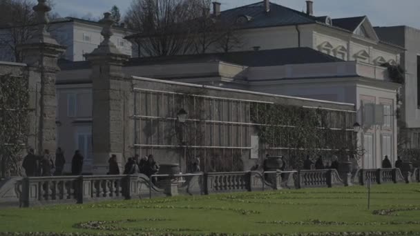 Грудня 2022 Року Сальзубарг Австрія Палац Сади Мірабель Сонячний Весняний — стокове відео