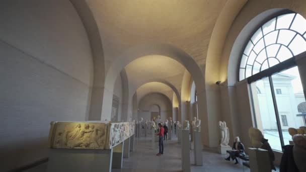 Enero 2024 Munich Alemania Innenraum Glyptothek Und Ausstellungen Inneren Munchen — Vídeos de Stock