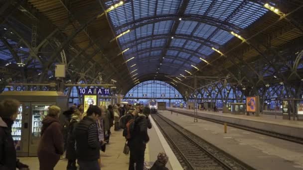 Декабря 2023 Года Лейпциг Германия Мбаппе Мбаппе Мбаппе Главный Железнодорожный — стоковое видео