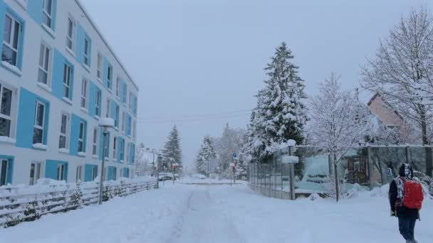 Grudnia 2023 Monachium Niemcy Zostały Dotknięte Najcięższymi Opadami Śniegu 2006 — Wideo stockowe