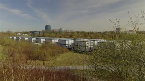 Migrant Camp Refugees Ukraine Munich Germany Temporary Shelter War Asylum — Stock Video