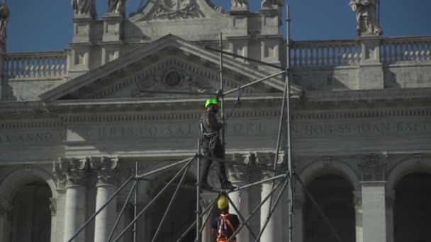 October 2023 Rome Italy Facade John Lateran Basilica Basilica San — Stock Video