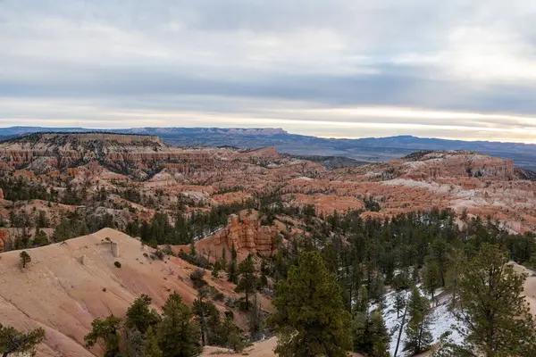 Utah 'taki Bryce Canyon Ulusal Parkı' ndaki kızıl kaya ve kabadayıların göz kamaştırıcı güneşli manzarası. Bryce Canyon Ulusal Parkı, Utah 'ta çekilmiş kaliteli bir fotoğraf..