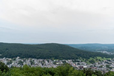 A scenic overview of Reading, PA from atop the Pagoda Mountain. A high-quality photo taken near Reading, Pennsylvania. clipart