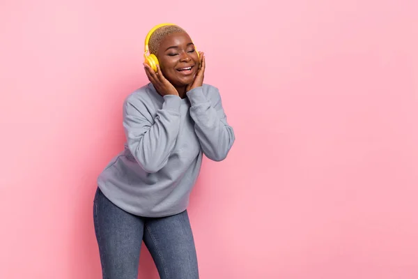 Photo Portrait of African American Girl Pulling Hoodie Strings Laces  Isolated on Vivid Yellow Colored Background Stock Image - Image of black,  multiethnic: 230592381