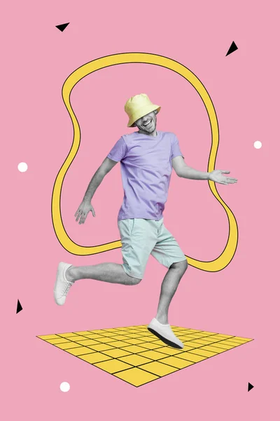 Kreativ Foto Collage Kunstwerk Poster Bild Von Glücklich Homosexuell Spaß — Stockfoto