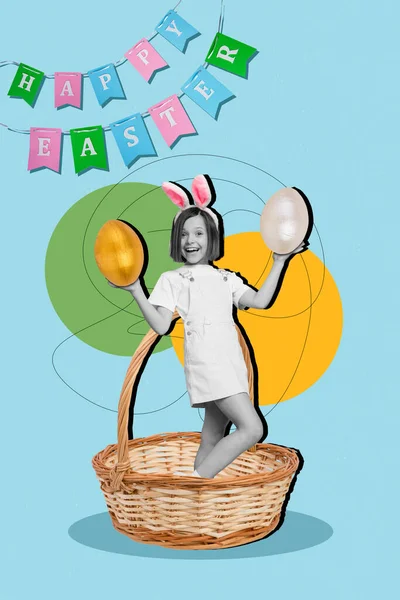 Croquis Photo Collage Graphisme Illustration Image Excité Drôle Petit Enfant — Photo