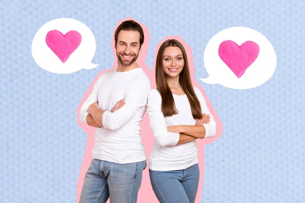 Billboard Werbung Dating Website Passt Partner Collage Von Freundin Freund — Stockfoto