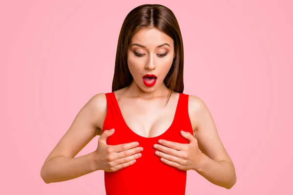 Magic Pills Enlargement Tits Helped Wow Omg Drop Smth Tits — Stock Photo, Image
