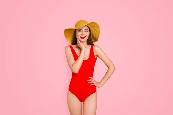 Gezgin Insanlar Kişi Kavramı Pembe Bikini Saman Güzel Komik Fantezi — Stok fotoğraf