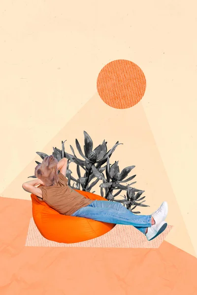 Verticale Collage Van Hoofd Kameel Surrealistisch Dier Dierentuin Vakantie Koelen — Stockfoto