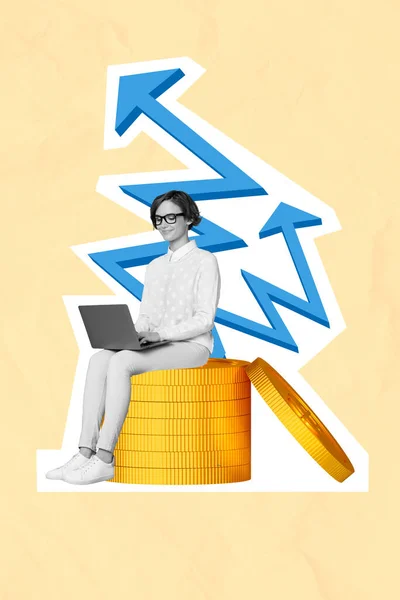 Promo Illustration Procter Gamble Firma Werbung Collage Von Jungen Wirtschaftsprüfer — Stockfoto