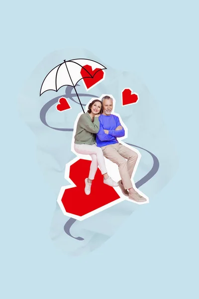 Affisch Vykort Collage Konstverk Förälskade Förtrollade Människor Njuta Romantisk Årsdag — Stockfoto