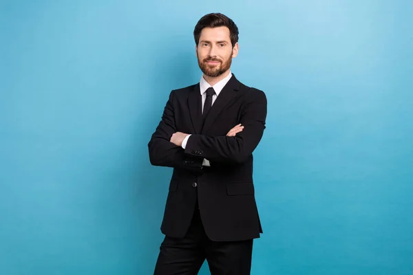 Photo Confident Serious Businessman Wear Stylish Elegant Classy Jacket Necktie — Stock Photo, Image