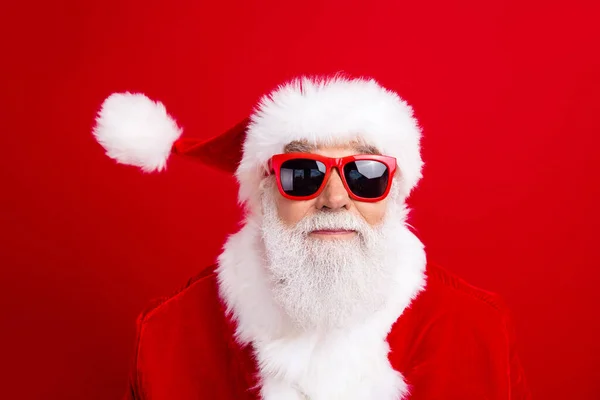 Photo Funky Cool Gai Homme Santa Claus Porter Des Lunettes — Photo