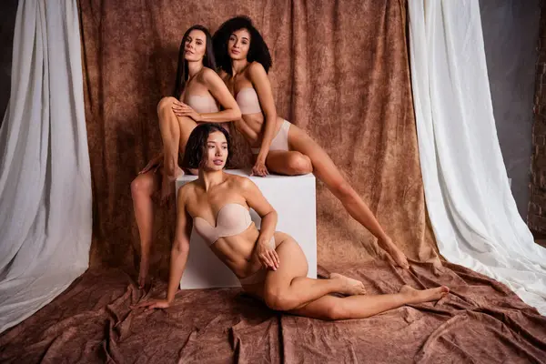 Kein Filterfoto Von Atemberaubenden Schönen Sexuell Verführerischen Frauen Die Ästhetischen — Stockfoto