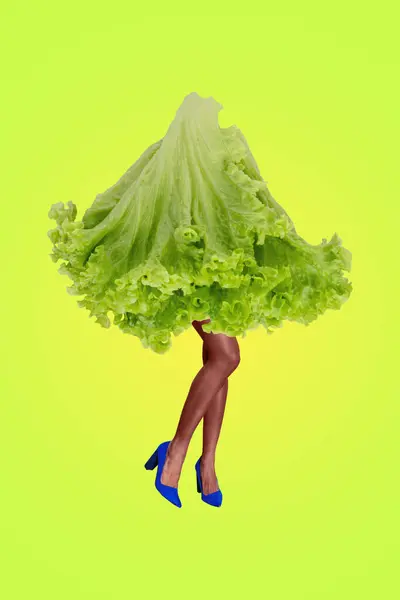 Trend Kunstwerk Composiet Schets Collage Van Incognito Persoon Bodyless Poseren Rechtenvrije Stockafbeeldingen