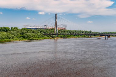 National stadium in Warsaw clipart