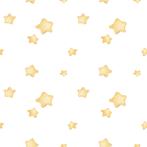 Бесшовный Акварель Нарисованными Звездами Космический Фон Детей Космический Фон Детей — стоковое фото