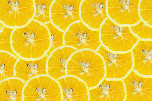 Лимонные Ломтики Вид Сверху Фон Текстуры Лемонских Слизней — стоковое фото