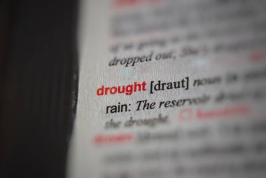 Sözlük sayfasında kuraklığın tanımı.