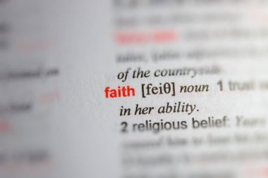 Sözlük sayfasında inancın tanımı.