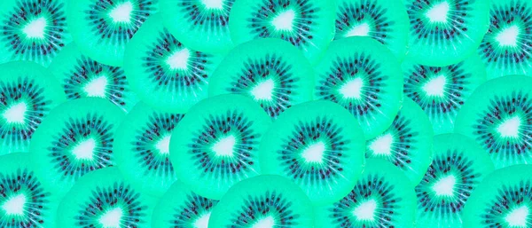 Blaue Kiwi Scheiben Hintergrund Des Fruchtmusters Sie Können Als Große — Stockfoto